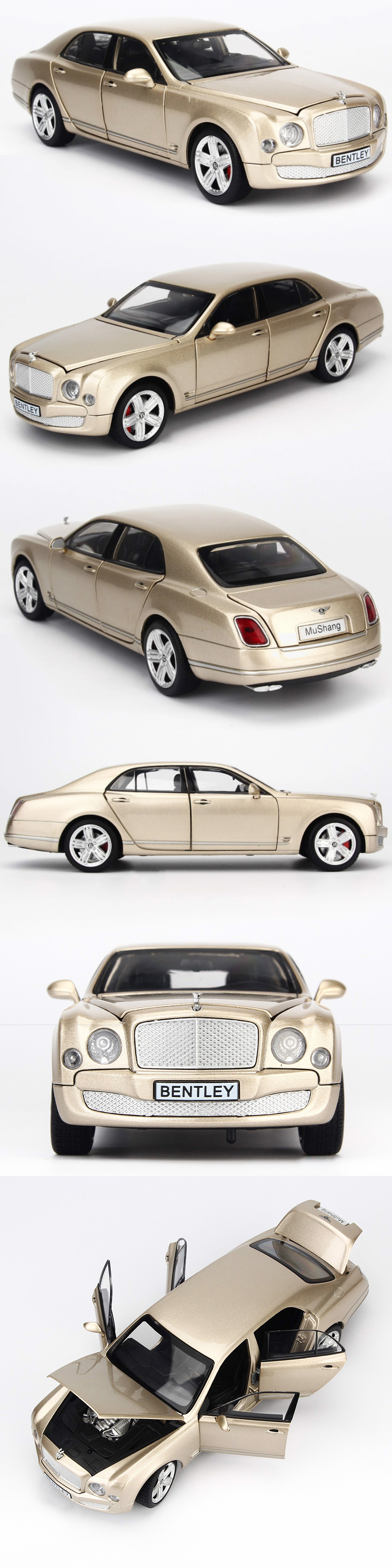 Mô hình Xe Bentley Mulsanne DoubleHorse Gold 1:24